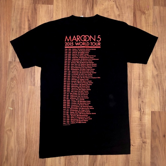 2015 Maroon 5 Tour Shirt - Picture 4 of 5